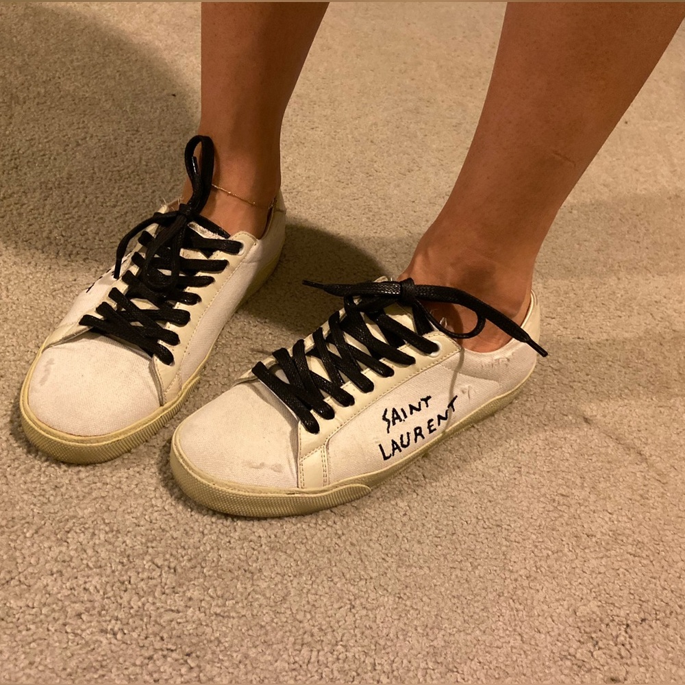 Saint Laurent White and Black Sneakers - Picture 11 of 11
